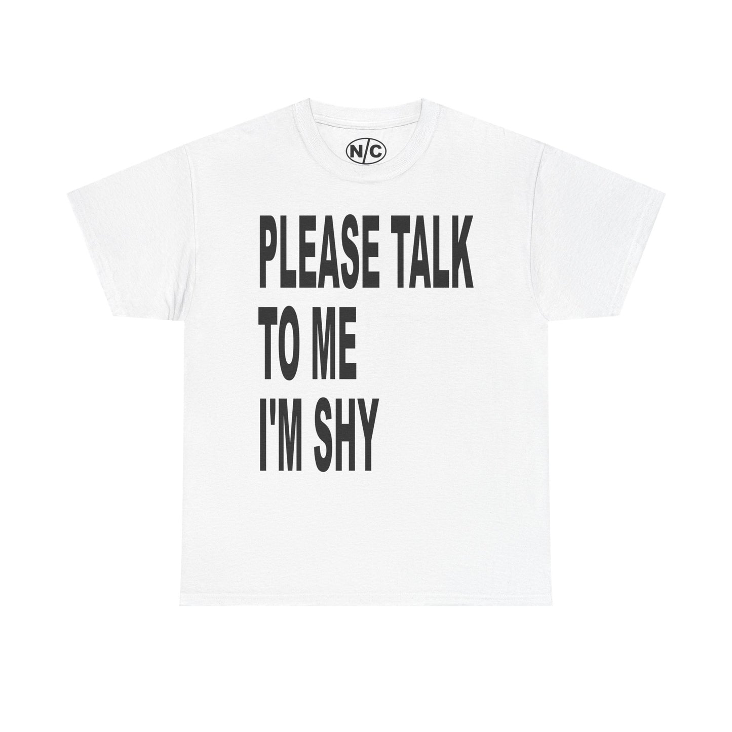 Please Talk To Me Tee White