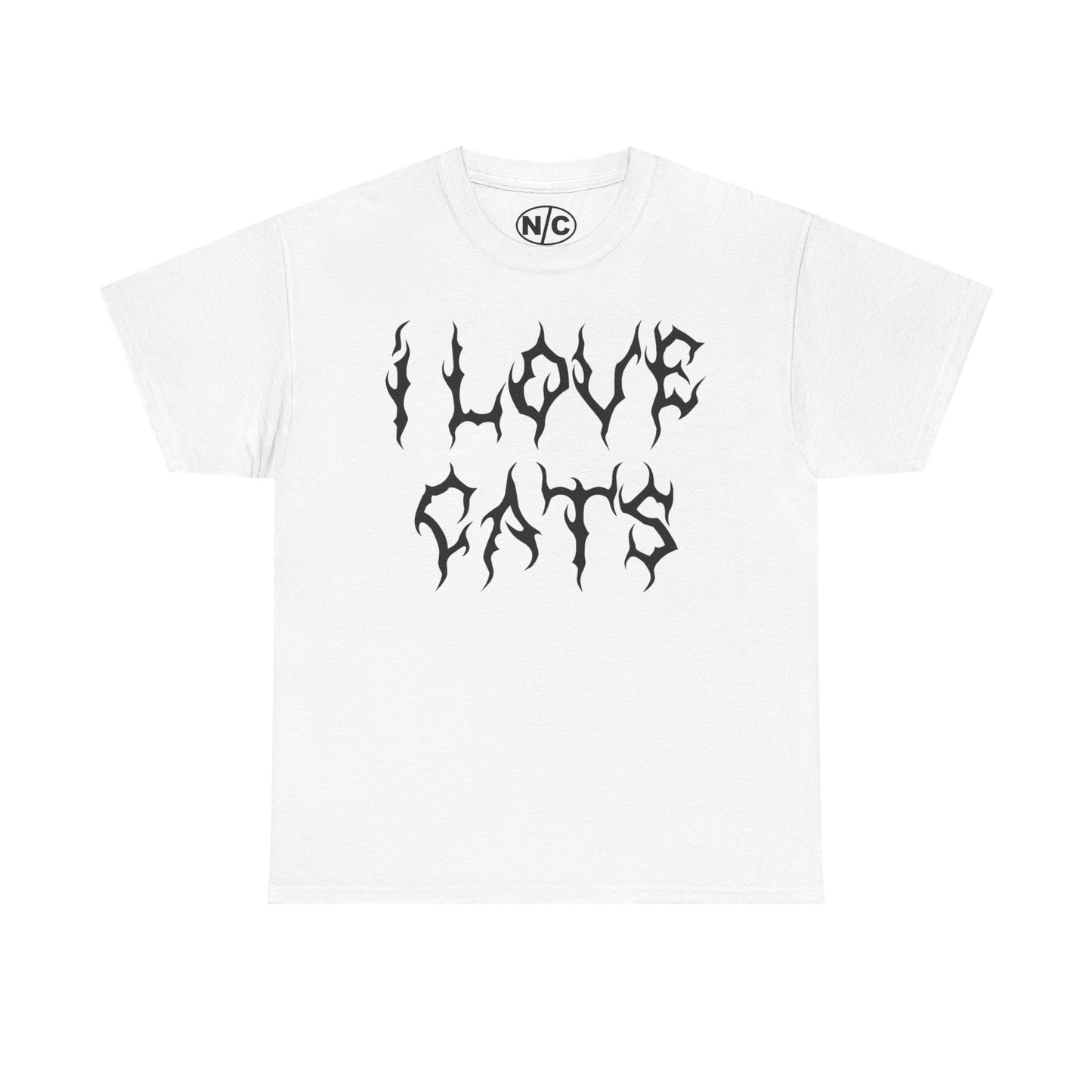 I Love Cats Tee White