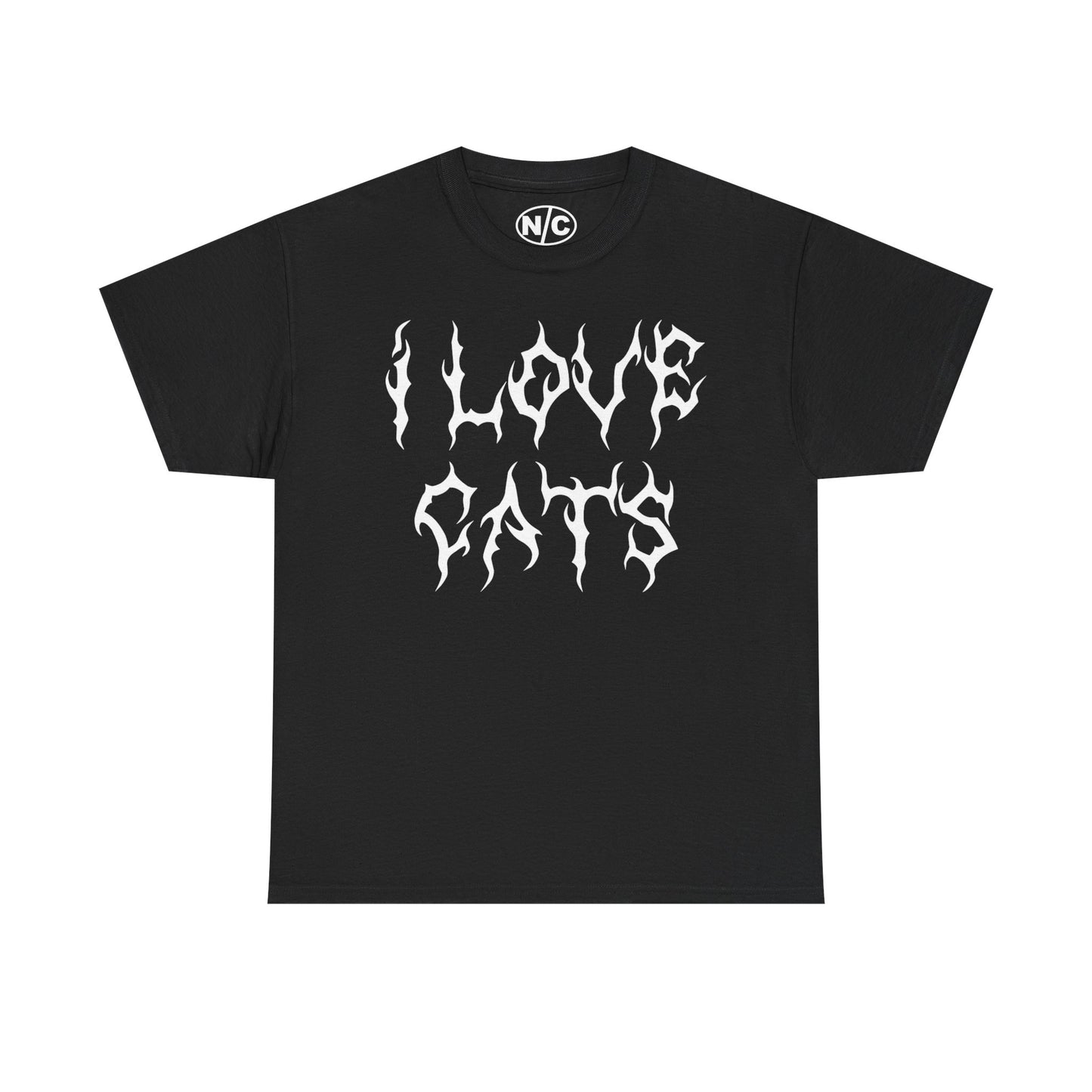 I Love Cats Tee Black
