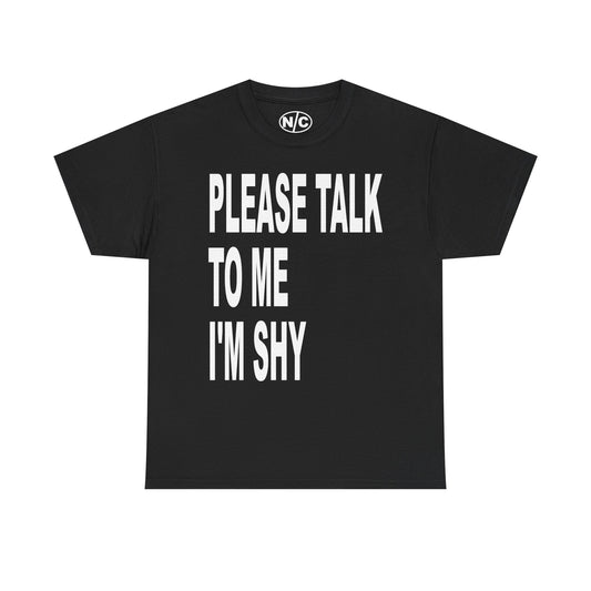 Please Talk To Me Tee Black