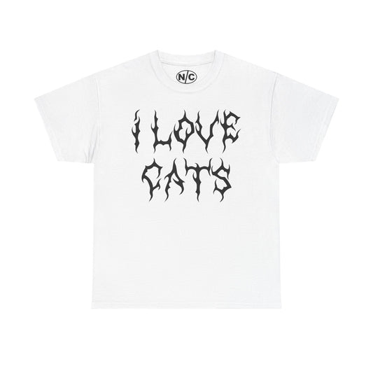 I Love Cats Tee White