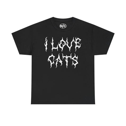I Love Cats Tee Black